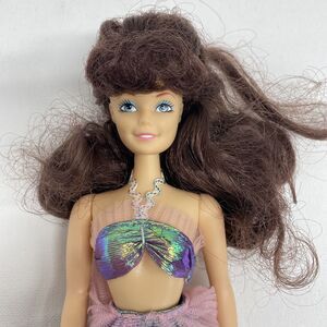 97 Toymax Mermaid 12" Doll Brown Hair Purple Tail Fashion - Does Not Make Sound